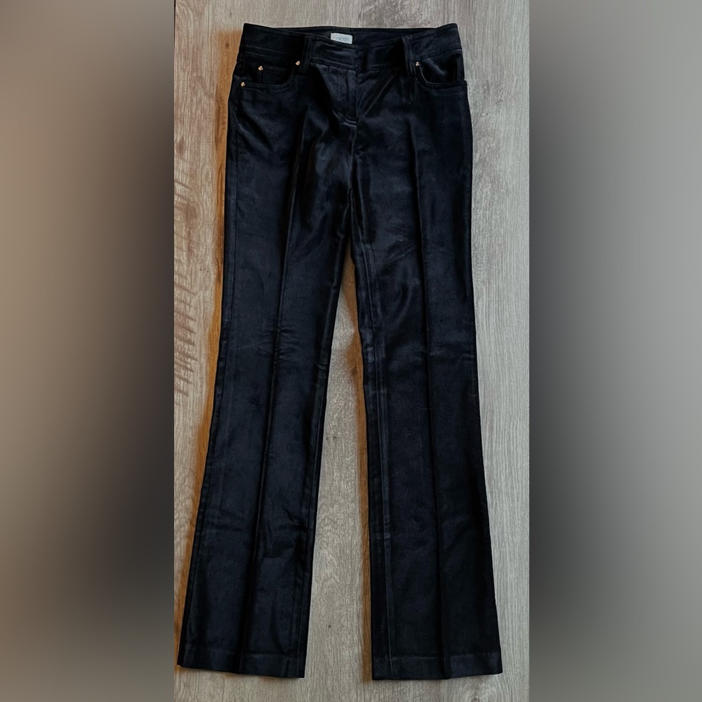 Caché/Versona Black Velvet Pants Boot Cut Size 2